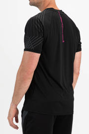thumbnail: Zwarte heren Sjeng Sports sportshirt Sancho van polyester met effen, korte mouwen en ronde hals