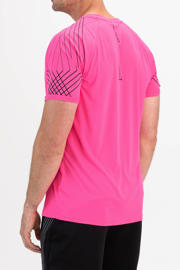 thumbnail: Roze heren Sjeng Sports sportshirt Sancho van polyester met effen, korte mouwen en ronde hals