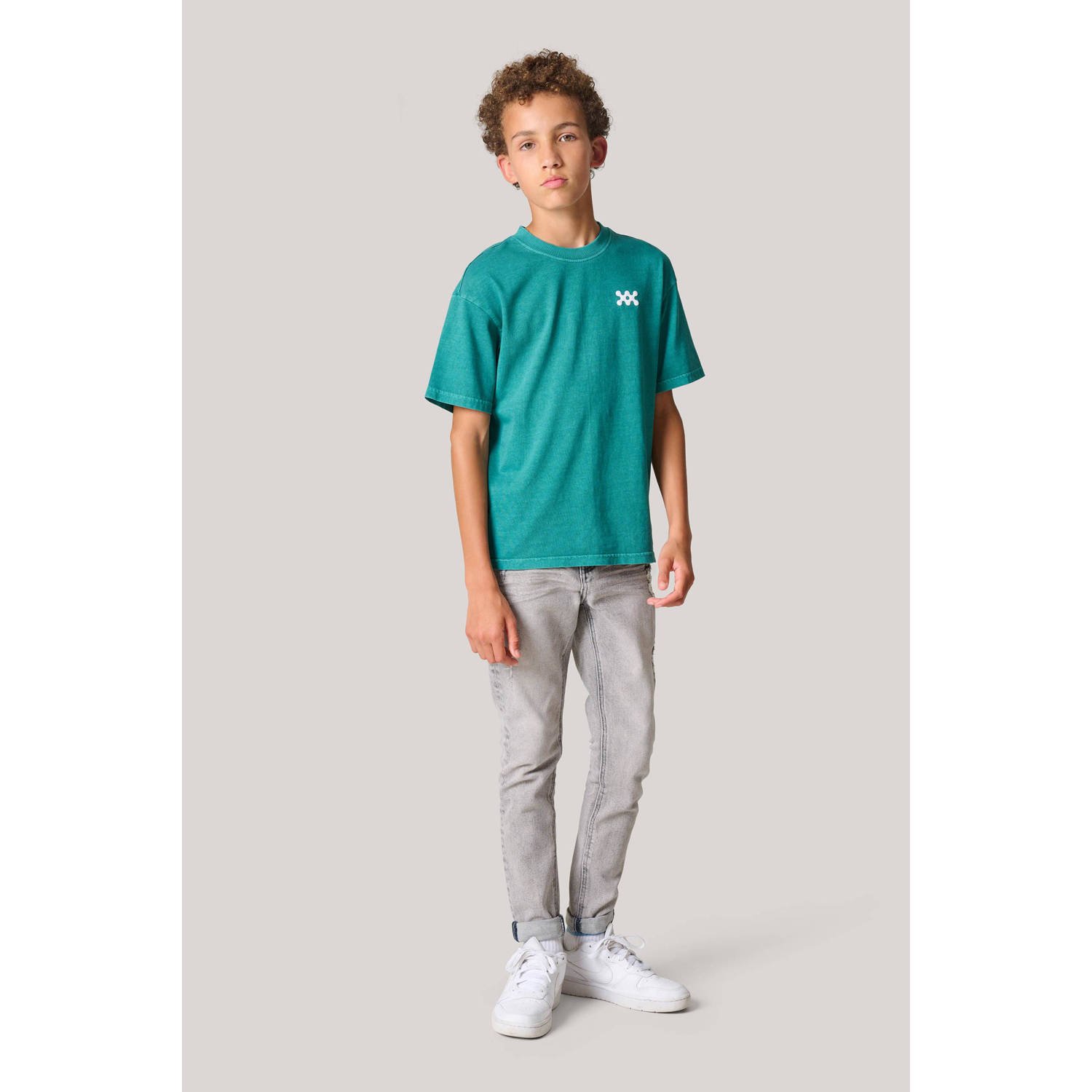 Shoeby relaxed fit T-shirt met logo groen