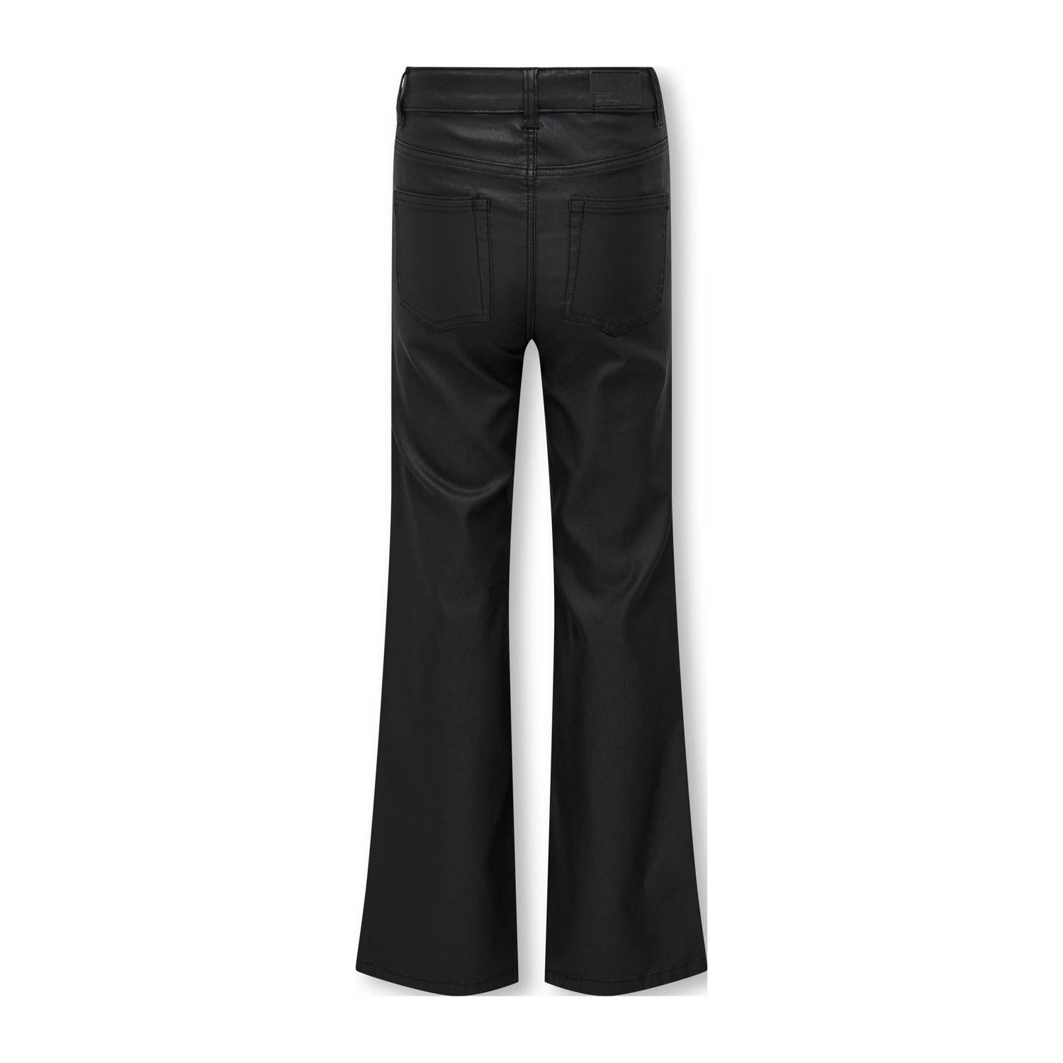 ONLY KIDS GIRL coated flared broek KOGJUICY zwart