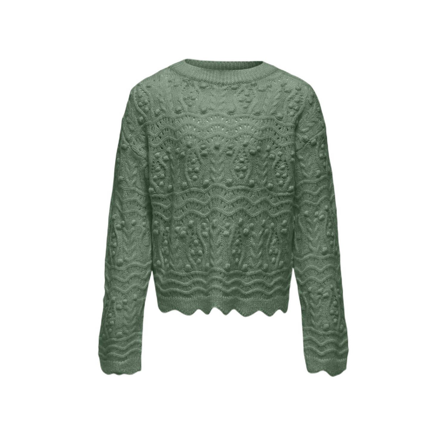 ONLY KIDS GIRL gebreide trui groen