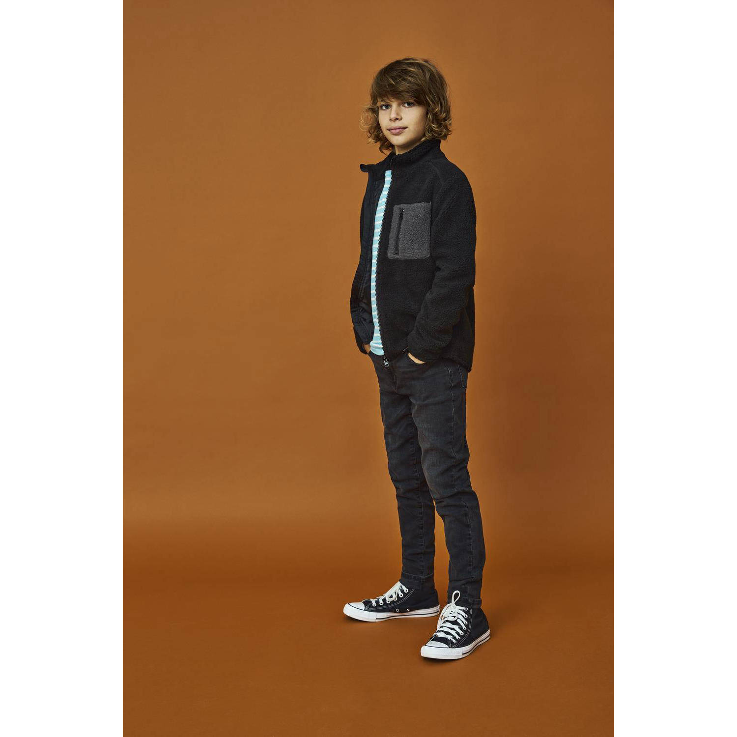 ONLY KIDS BOY tapered fit jeans KOBALEC washed black