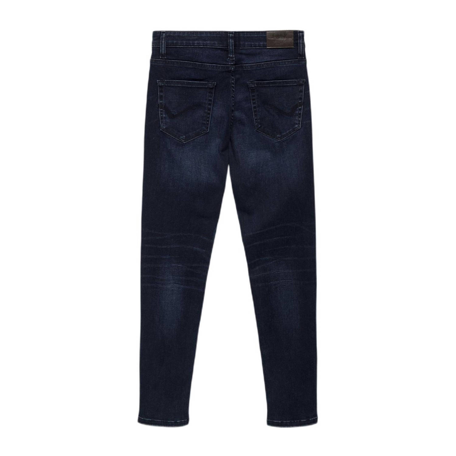 ONLY KIDS BOY coated tapered fit jeans KOBDRAPER JAX dark blue denim