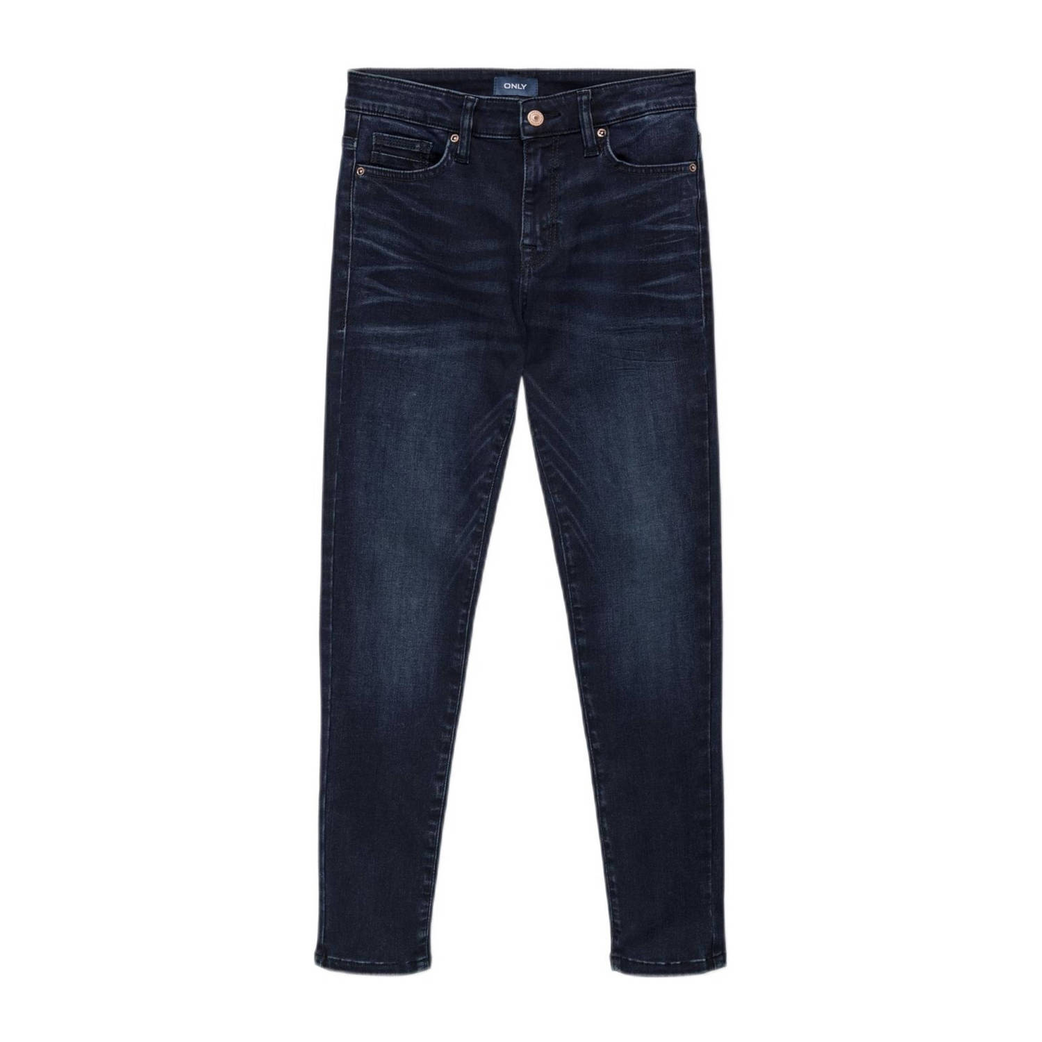 ONLY KIDS BOY coated tapered fit jeans KOBDRAPER JAX dark blue denim