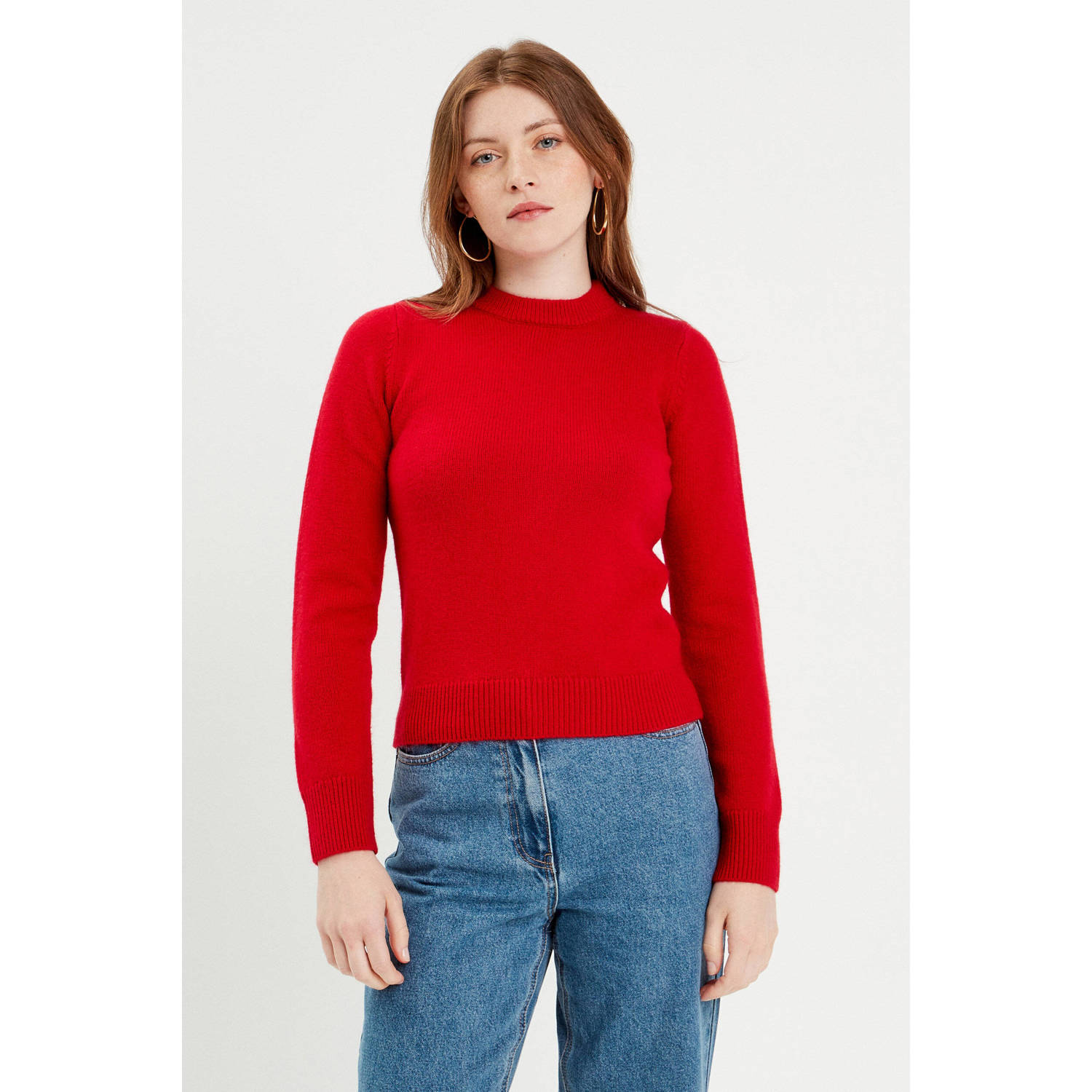 Cache gebreide trui rood