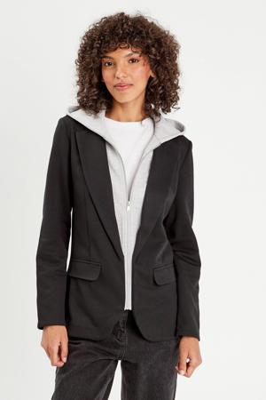 rechtvallende blazer zwart