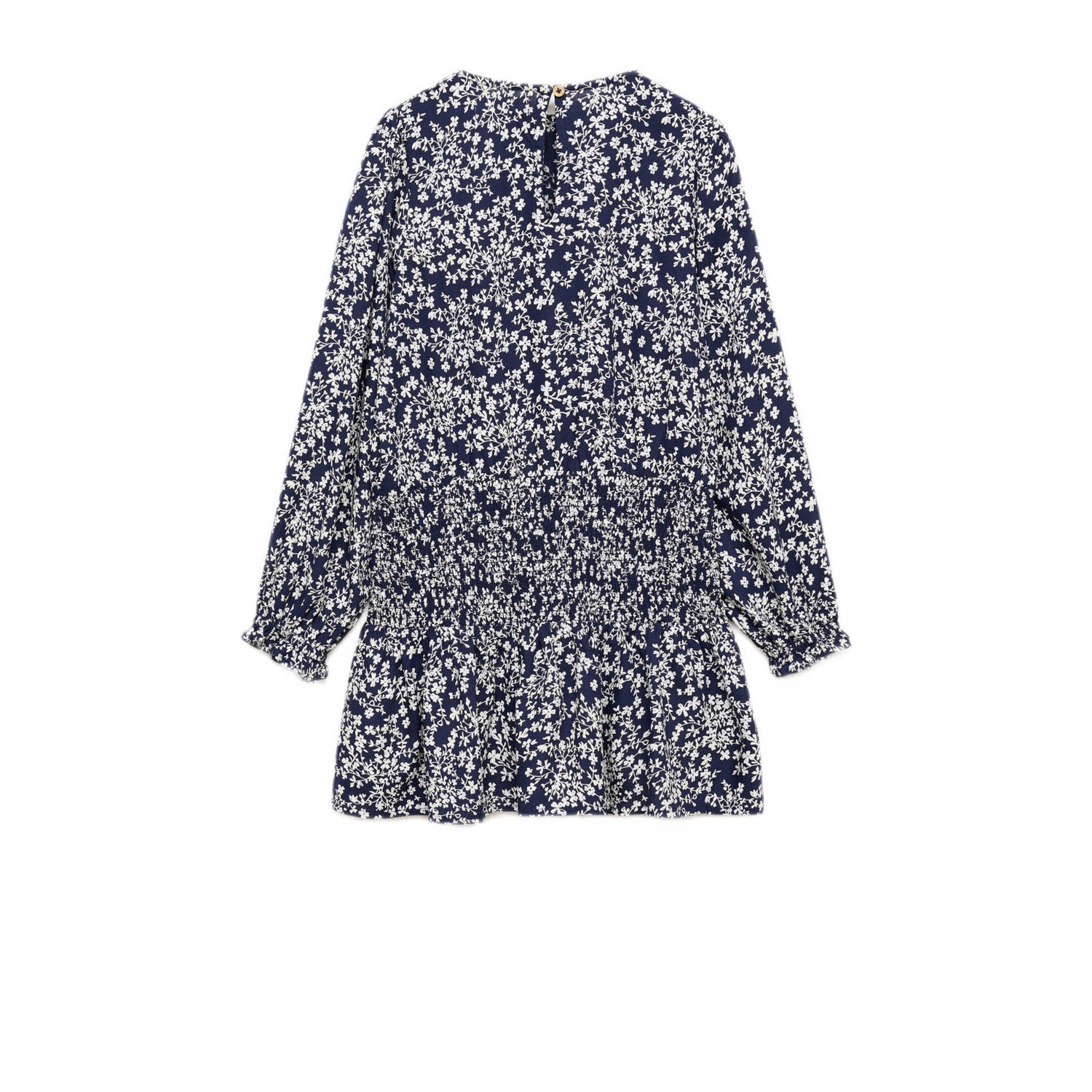 Mango Kids jurk met all over print donkerblauw