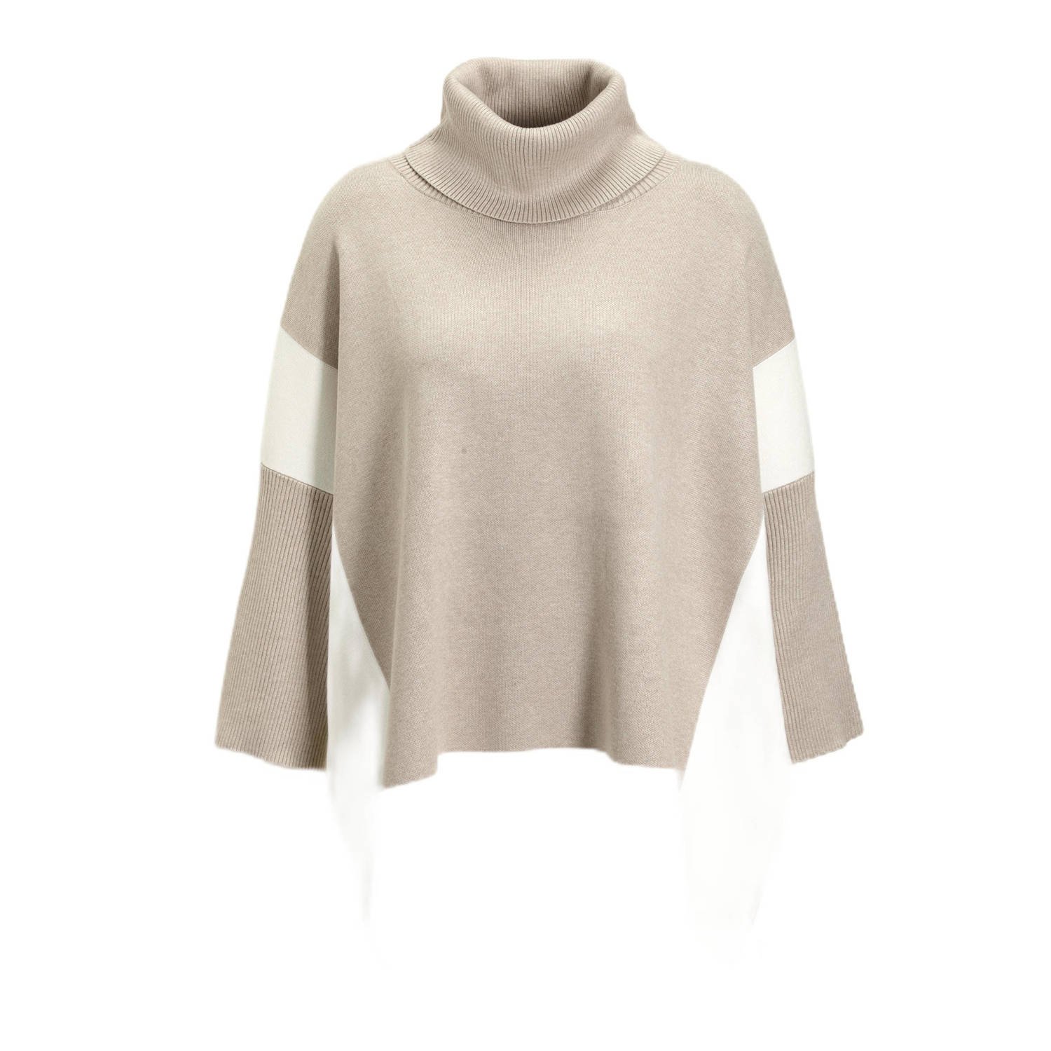 S.Oliver BLACK LABEL Oversized pullover in ponchostijl van viscosemix met colour-blocking