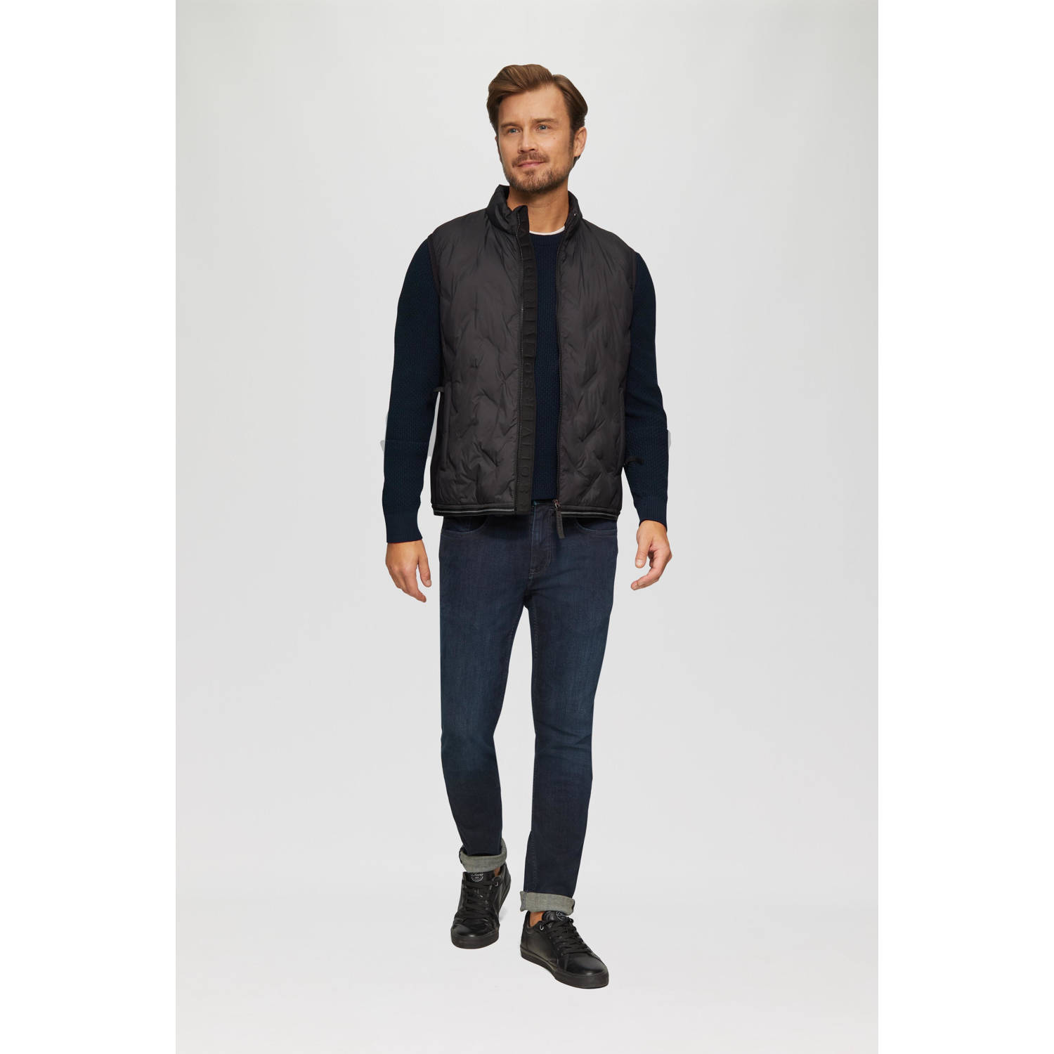 s.Oliver gebreide trui donkerblauw
