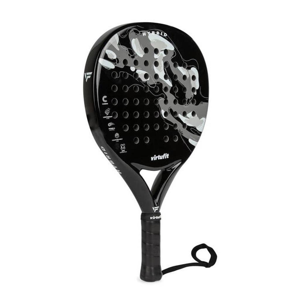 Virtufit VirtuFit Hybrid Padel Racket - Zwart - Grijs