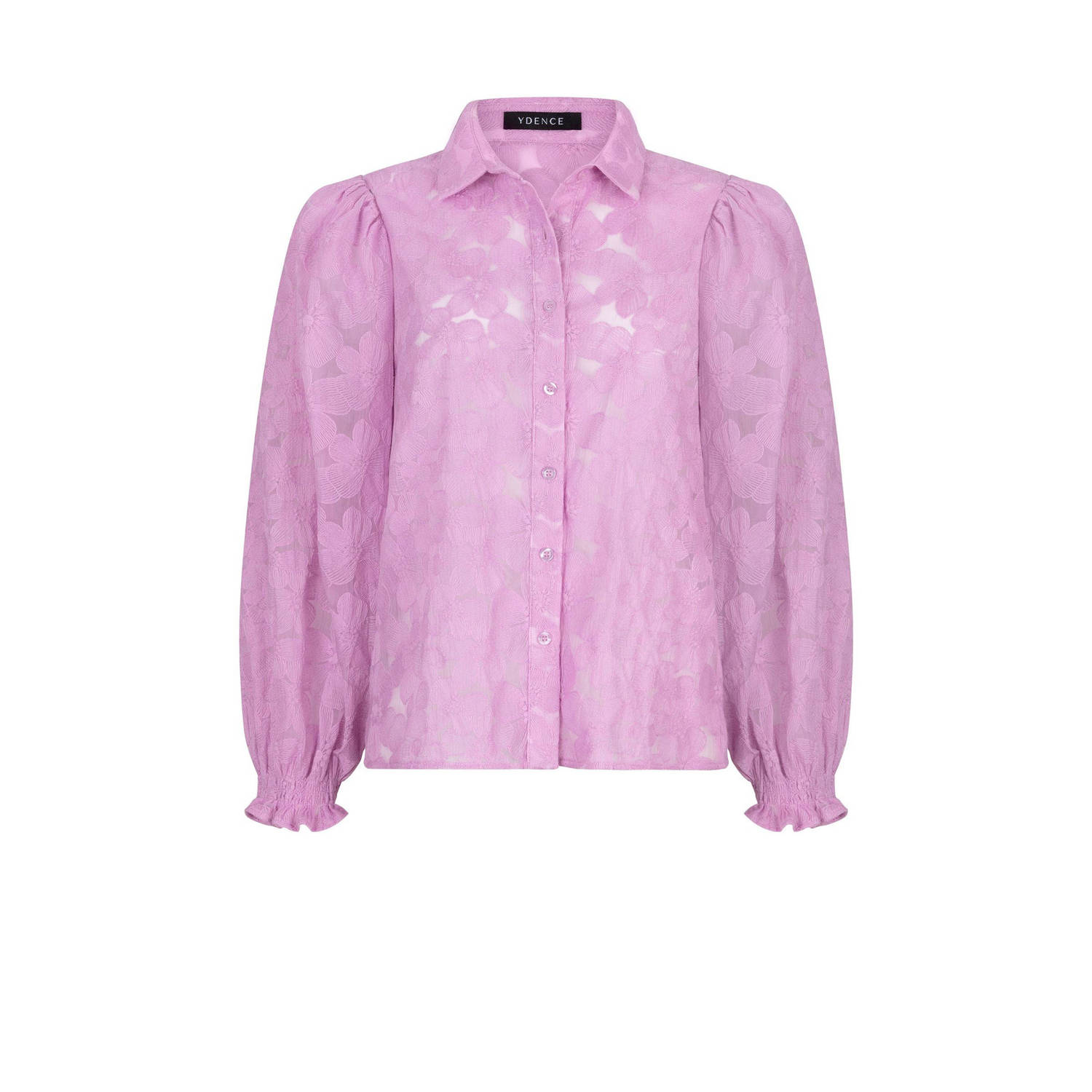 Ydence gebloemde semi-transparante blouse Birdie lila