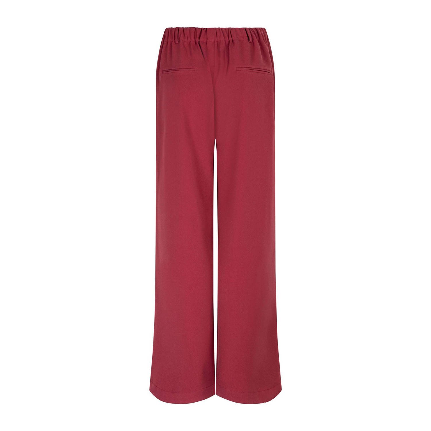 Ydence high waist wide leg pantalon Solange donkerrood