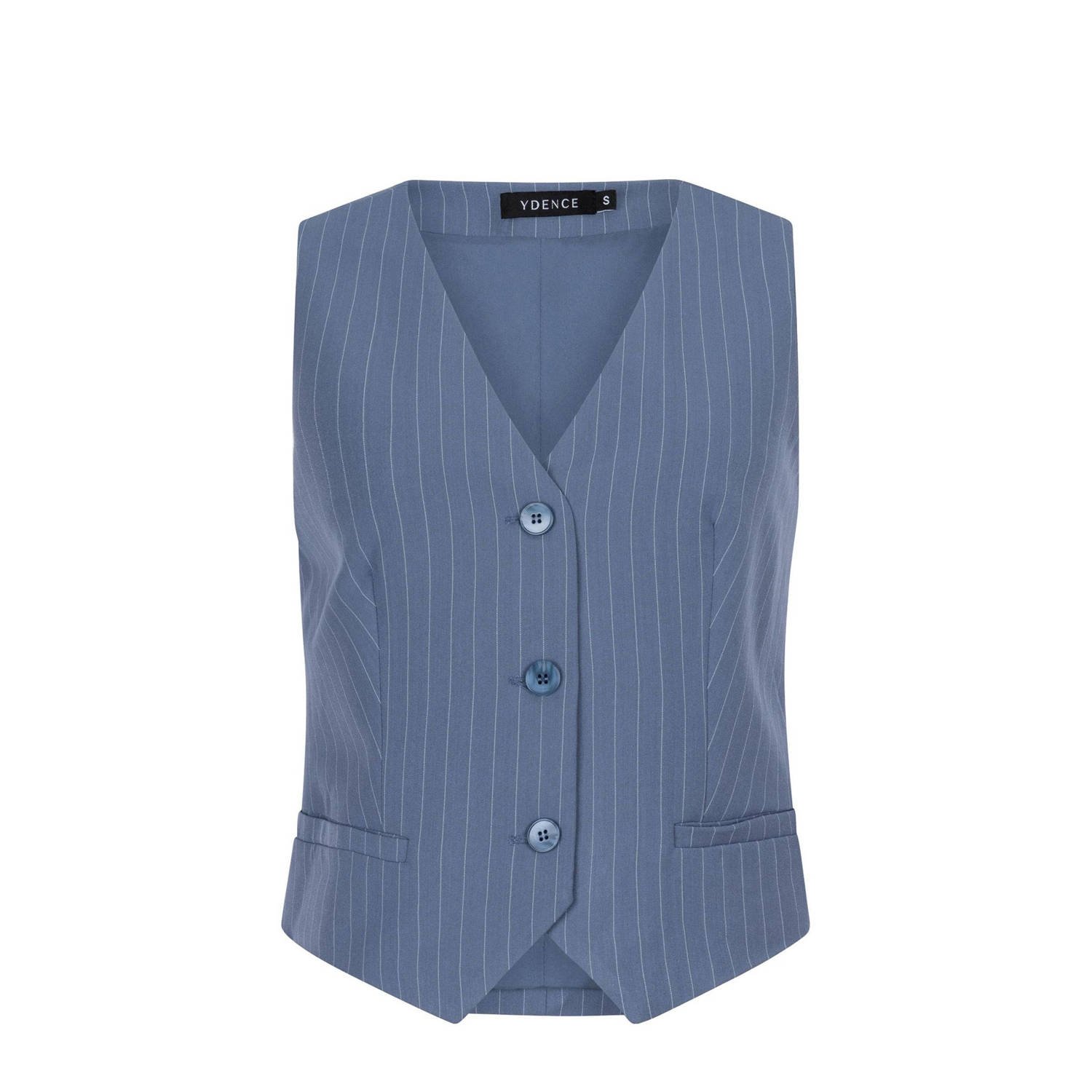 Ydence Gestreept Blauw Gilet Nadine Blue Dames