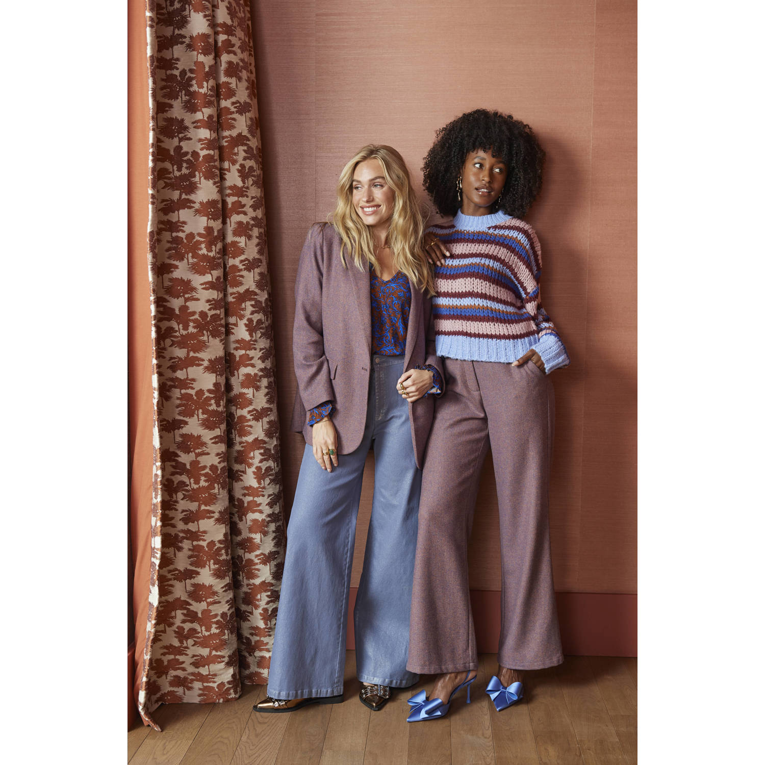 Ydence high waist wide leg jeans Loïs blauw