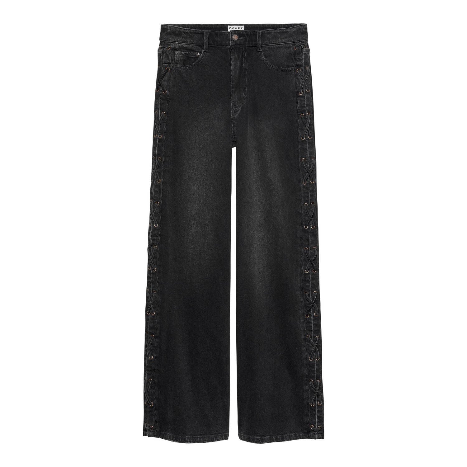 Catwalk Junkie high waist loose jeans black denim