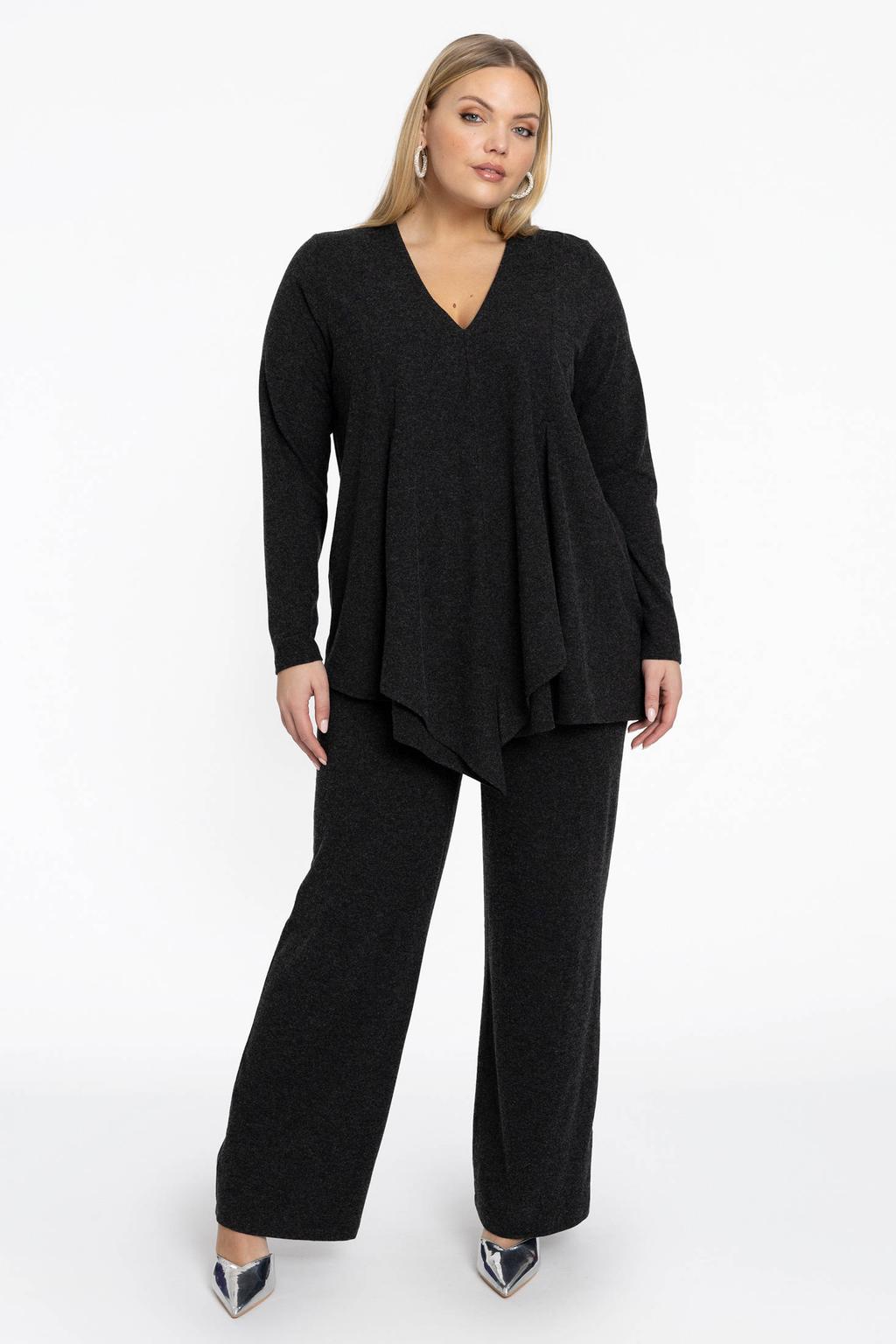 YOEK loose fit broek antraciet