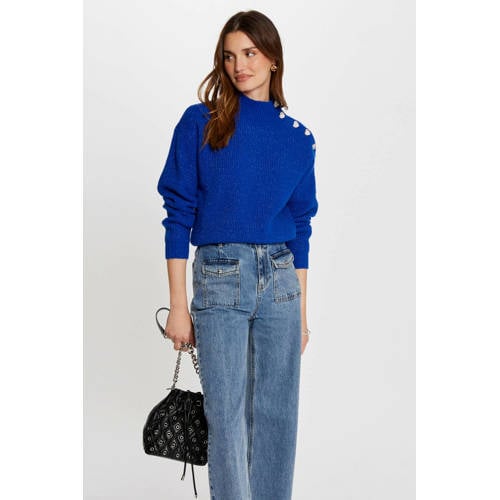 Morgan gebreide trui blauw afbeelding