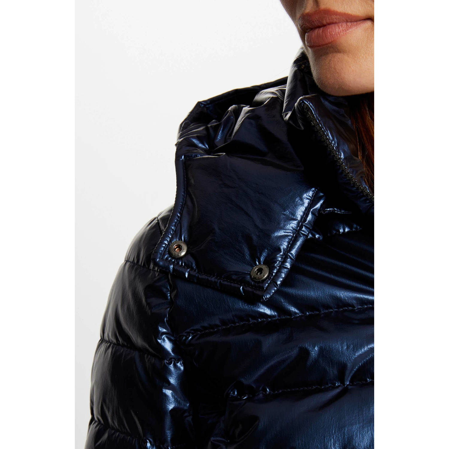 Morgan gewatteerde jas blauw