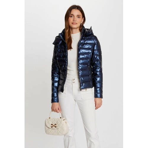 Morgan gewatteerde jas blauw afbeelding