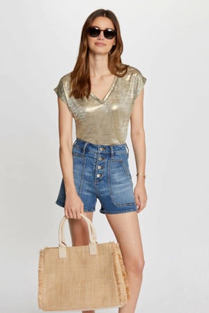 gemêleerde top beige