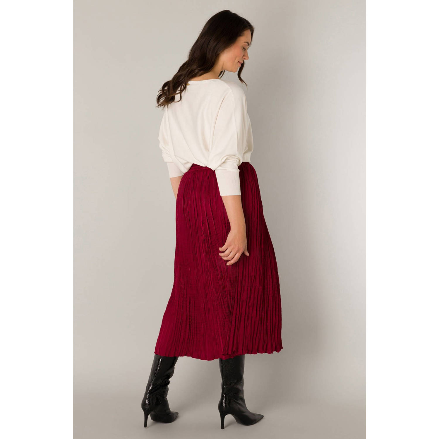 Yest plissé rok rood