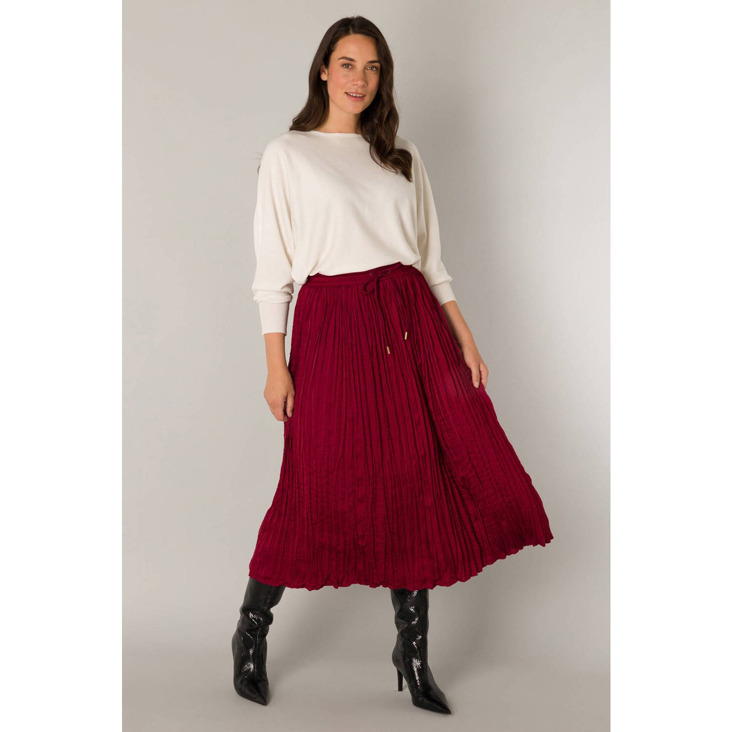Yest plissé rok rood