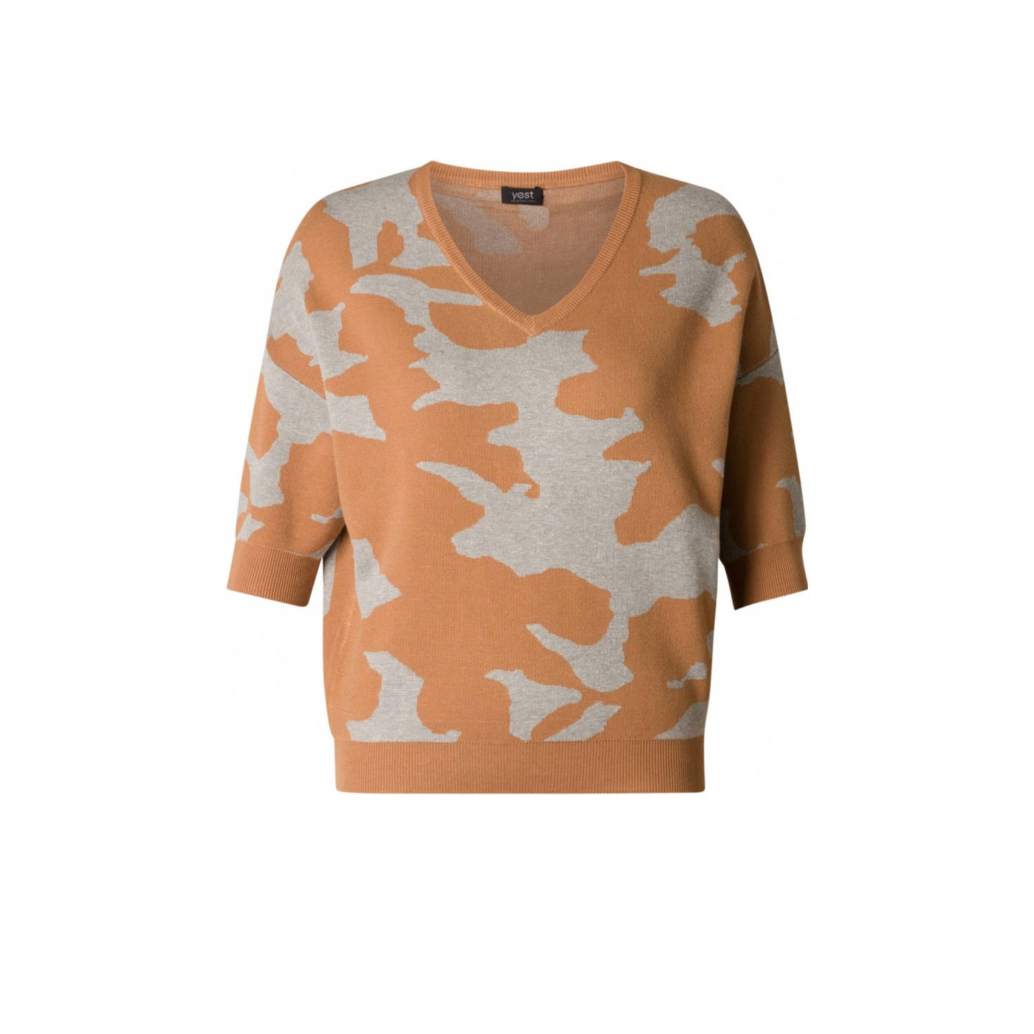 Yest gebreide trui camel