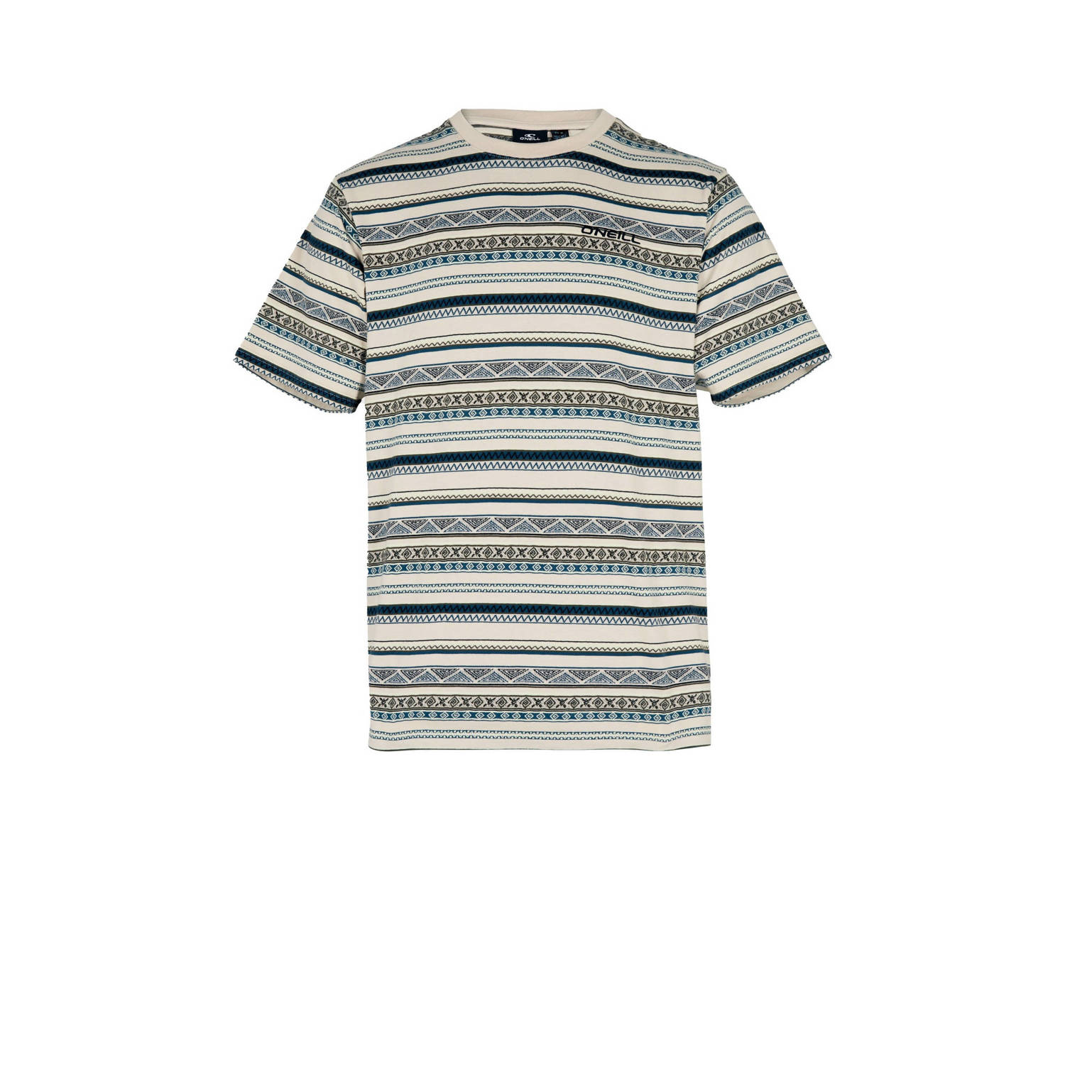 O'Neill gestreept regular fit T-shirt grey ikat stripe