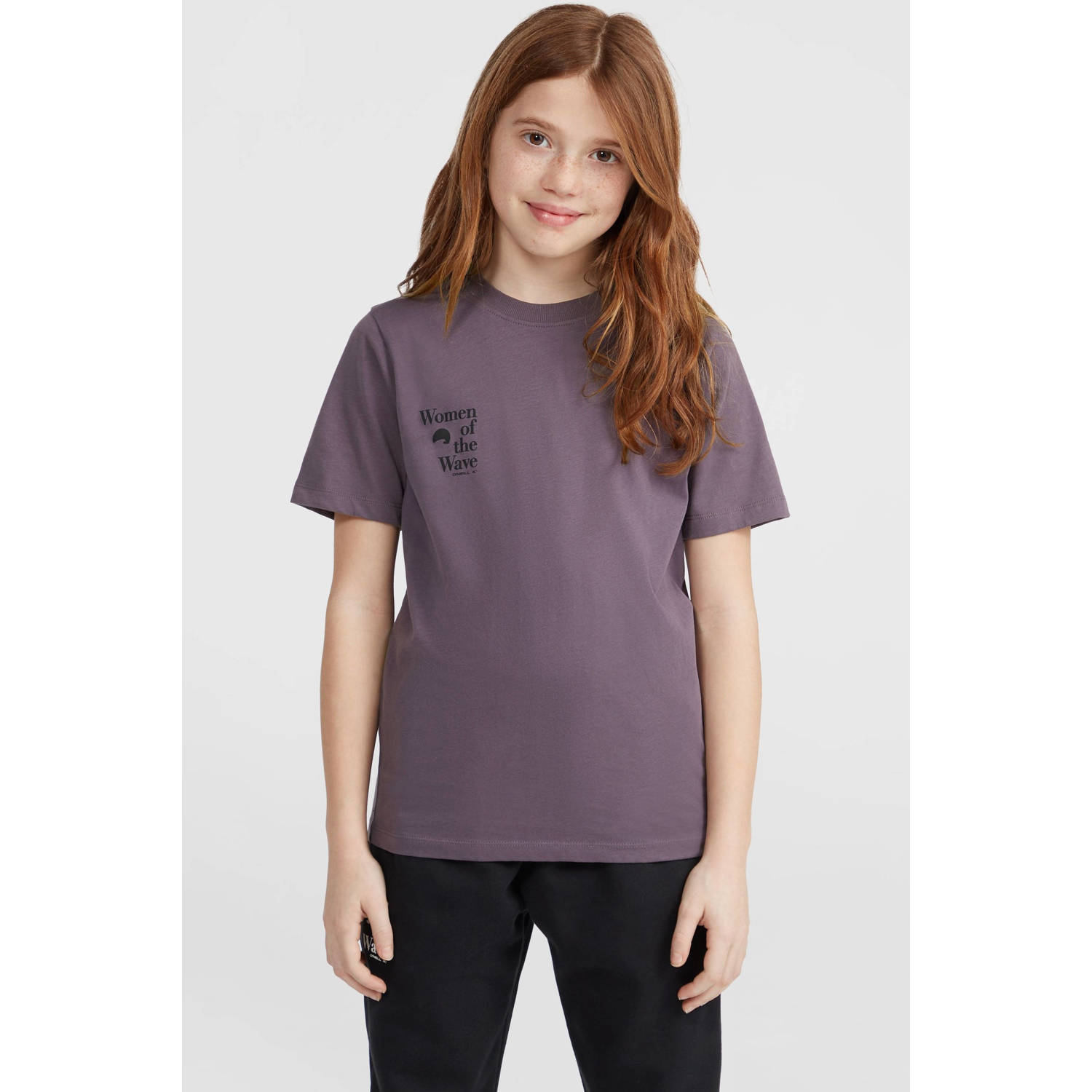 O'Neill T-shirt paars Meisjes Katoen Ronde hals Effen 128