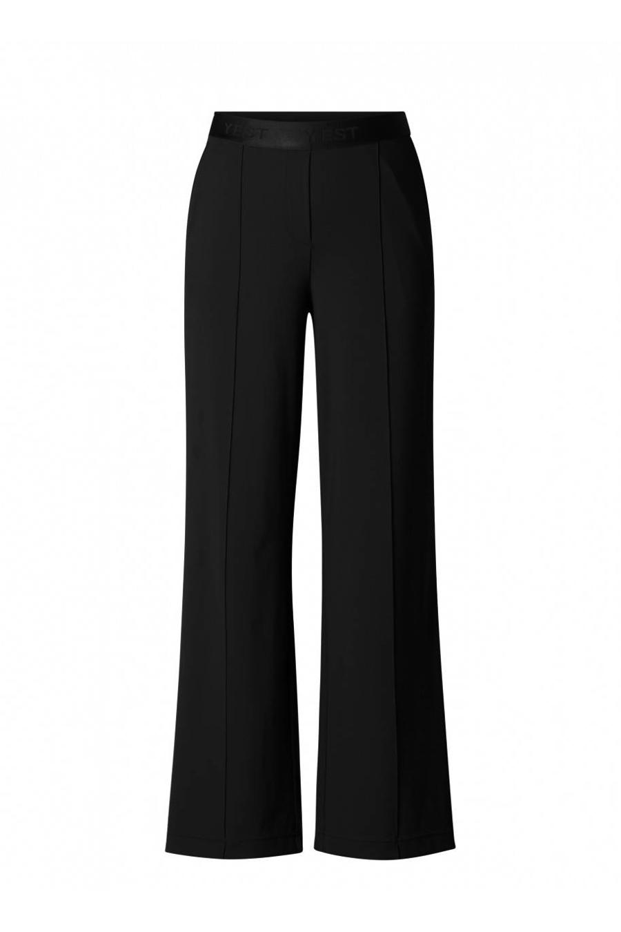 Yest Curve wide leg high waist broek donkergroen met pailletten Yest Curve wide leg high waist broek donkergroen met pailletten