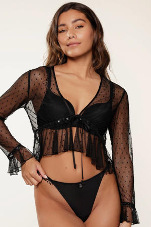 mesh bolero zwart