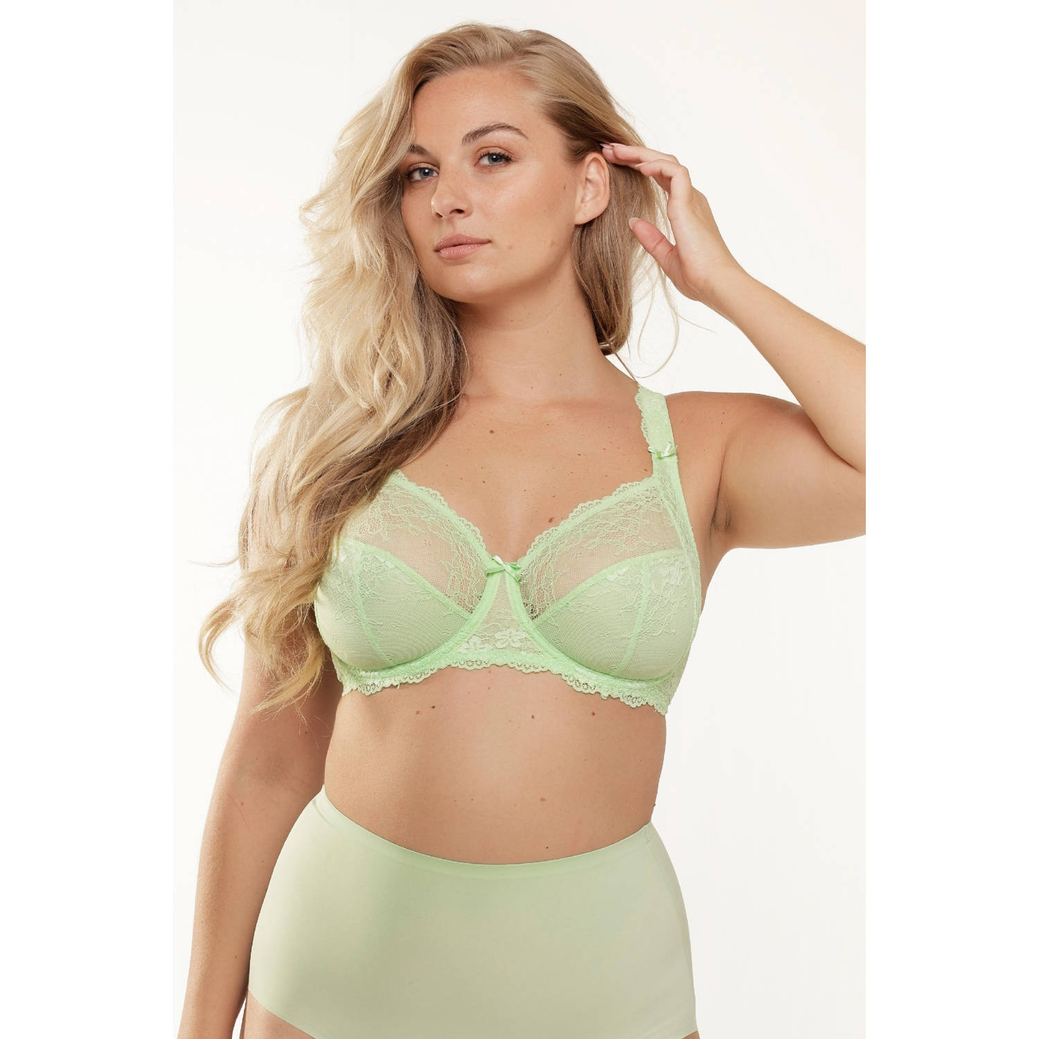 LingaDore niet-voorgevormde beugelbh Daily Full Coverage Lace lichtgroen