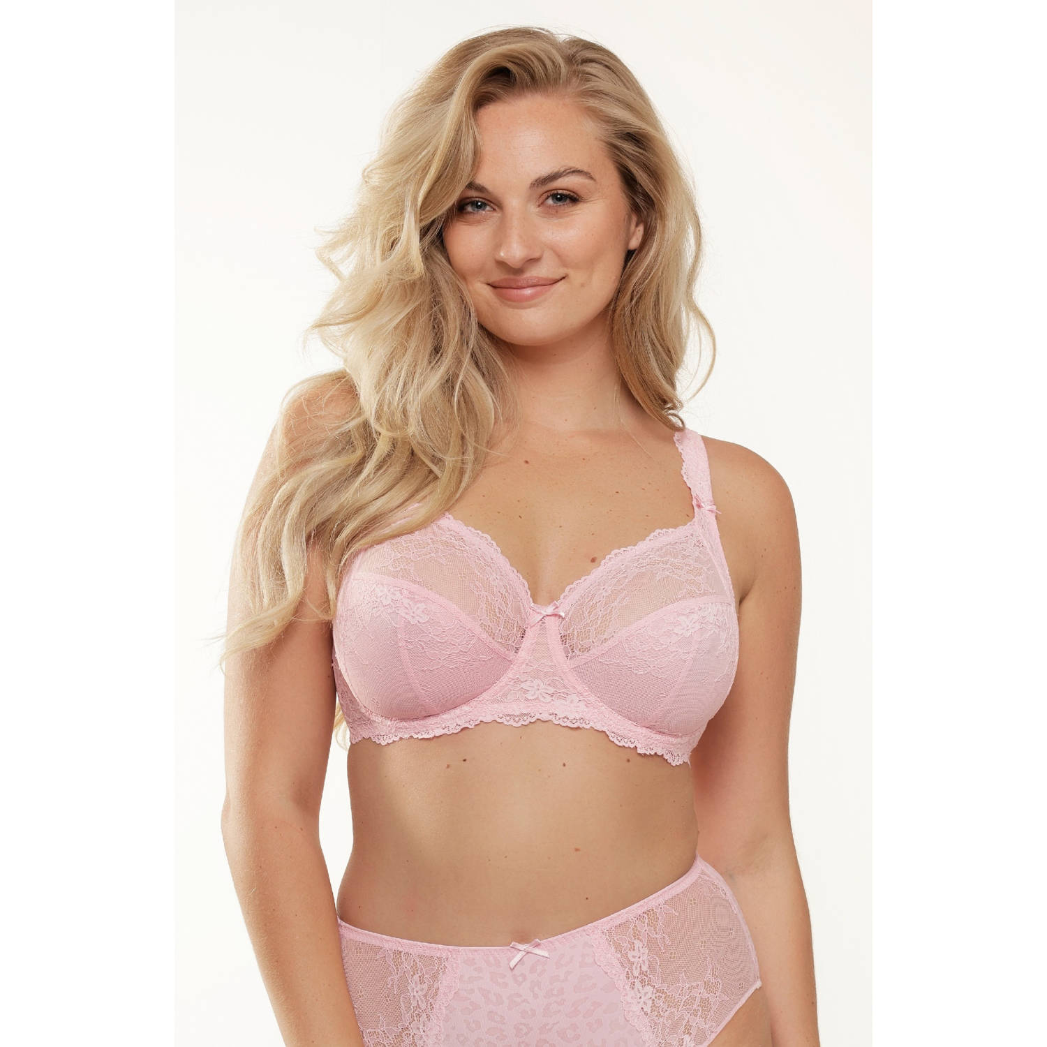 LingaDore niet-voorgevormde beugelbh Daily Full Coverage Lace lichtroze
