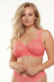 thumbnail: LingaDore niet-voorgevormde beugelbh Daily Full Coverage Lace koraalrood