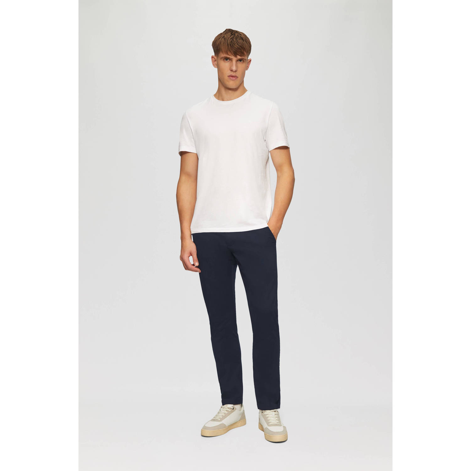 s.Oliver slim fit chino blauwzwart
