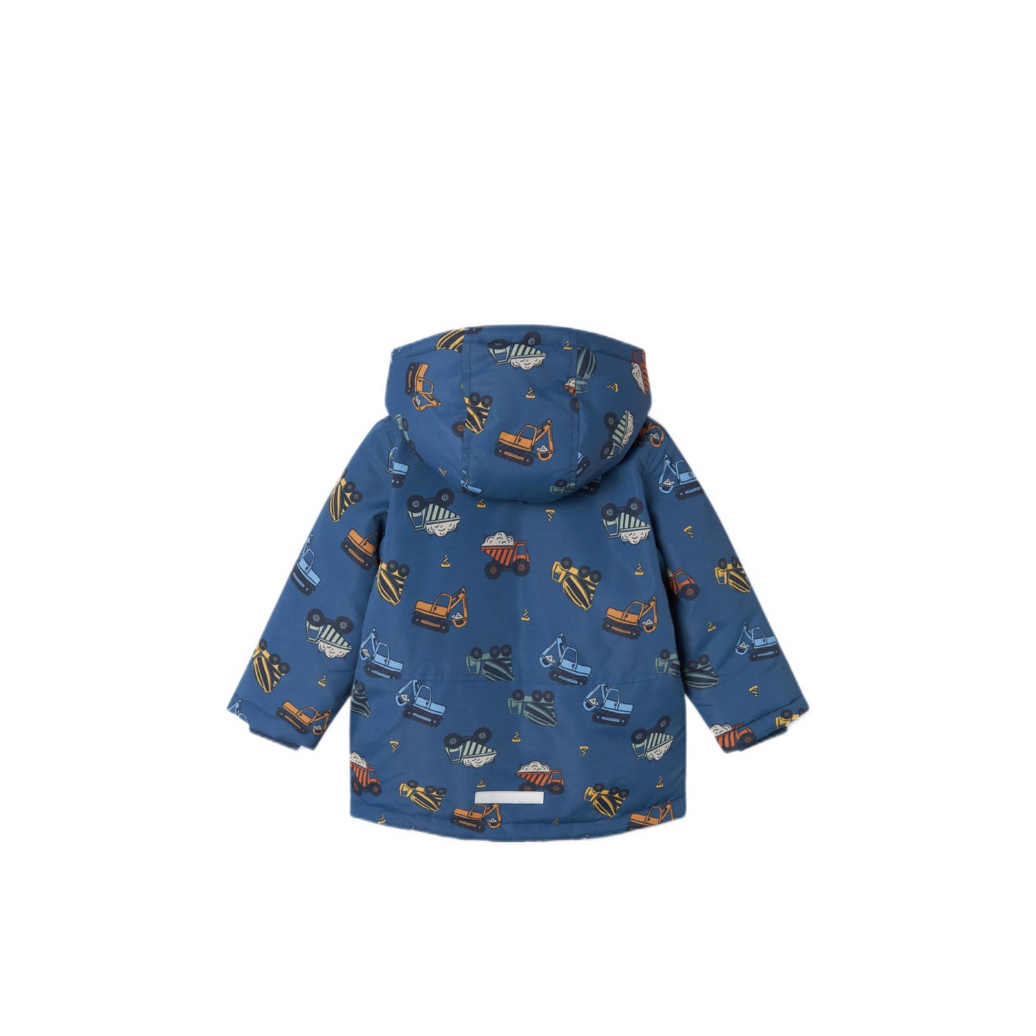 NAME IT MINI winterjas met all over print middenblauw