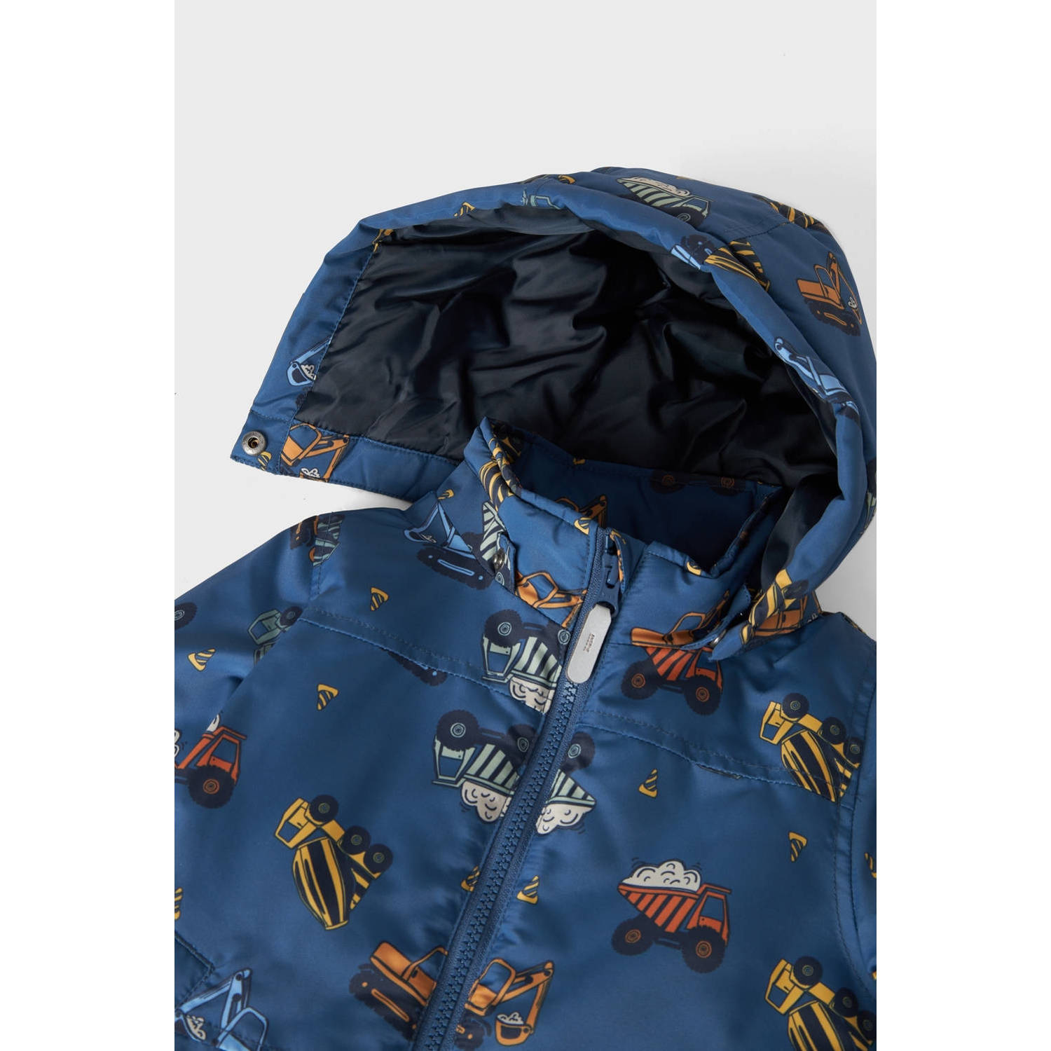 NAME IT MINI winterjas met all over print middenblauw
