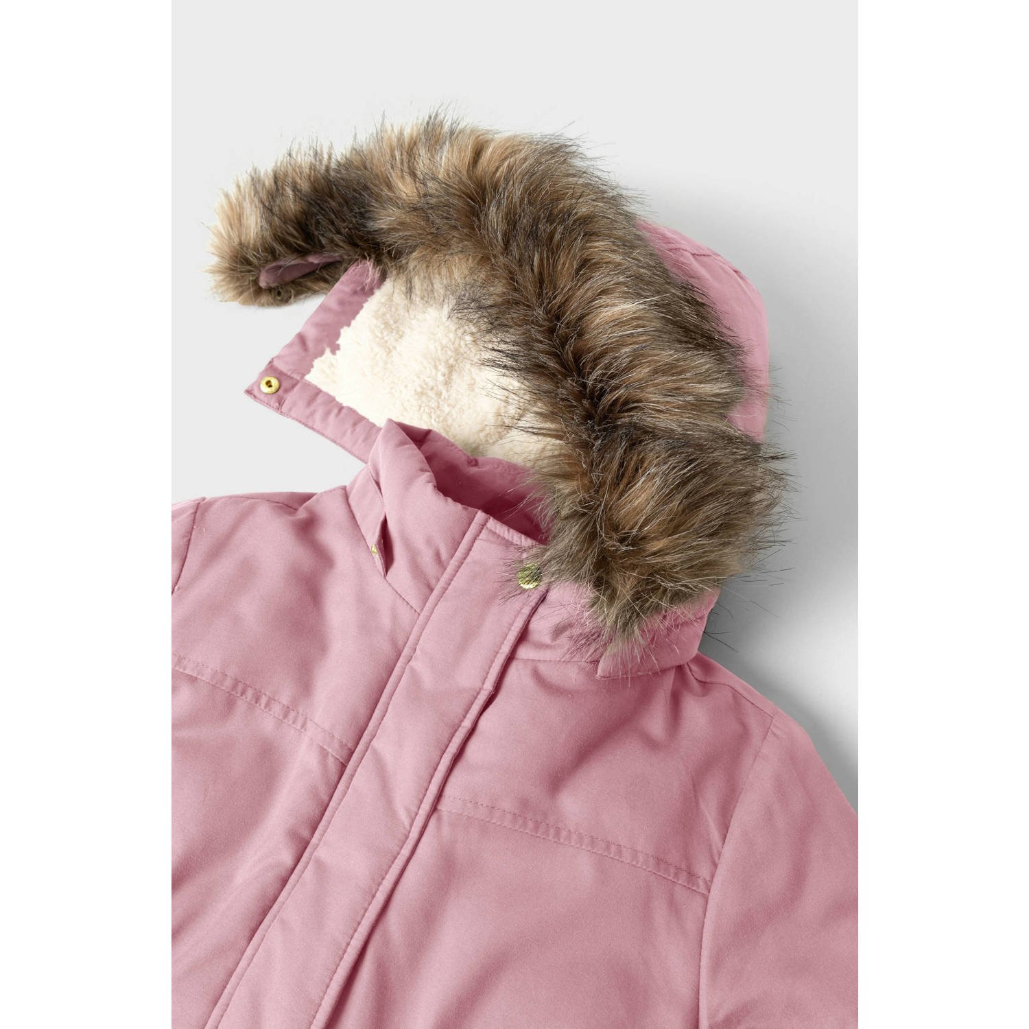 NAME IT KIDS gewatteerde winterjas NKFMASTER roze