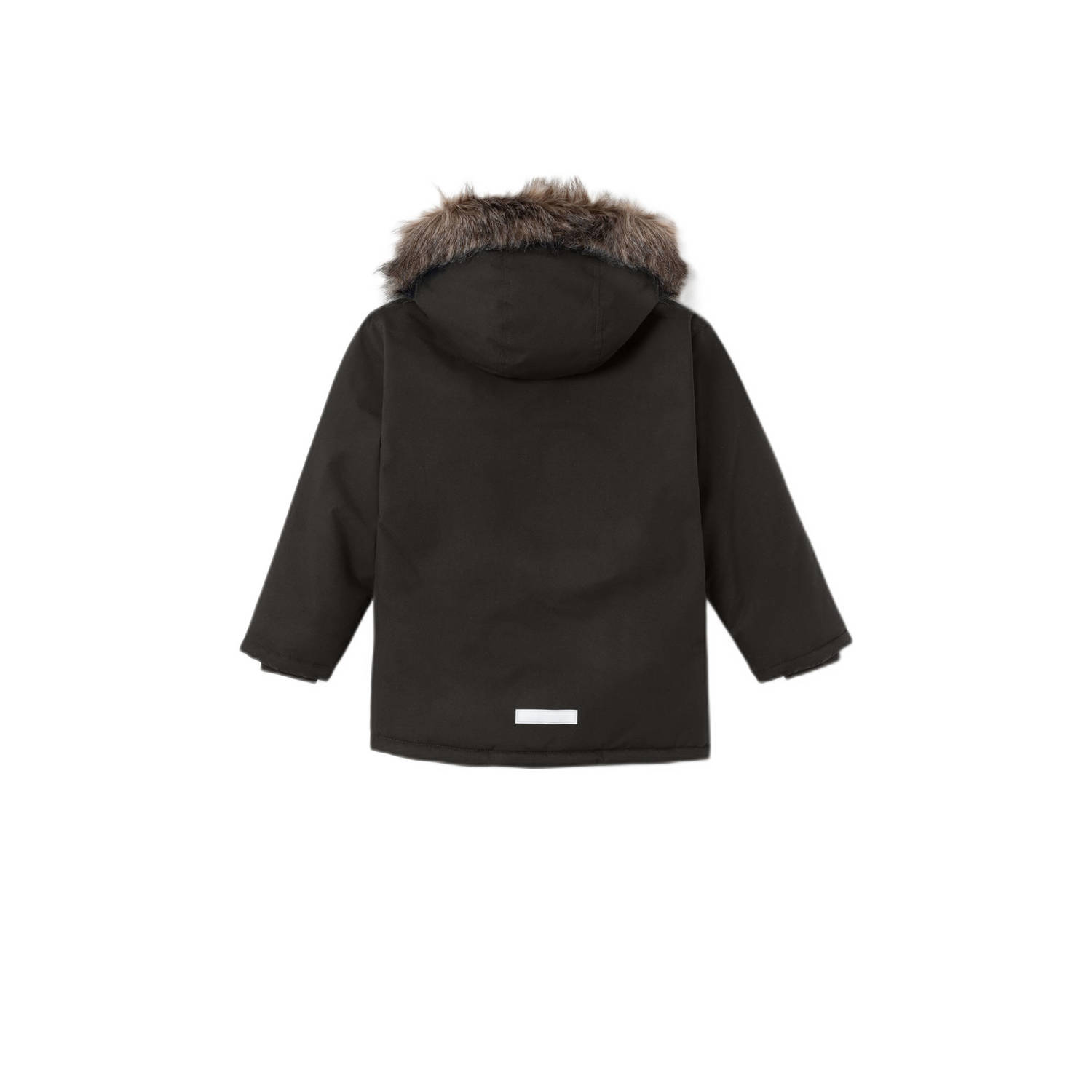 NAME IT KIDS gewatteerde winterjas NMMMASTER zwart