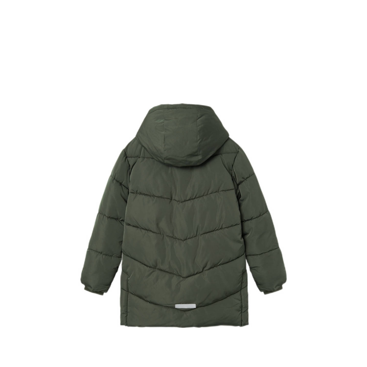 NAME IT KIDS gewatteerde winterjas NKFMEMO donkergroen