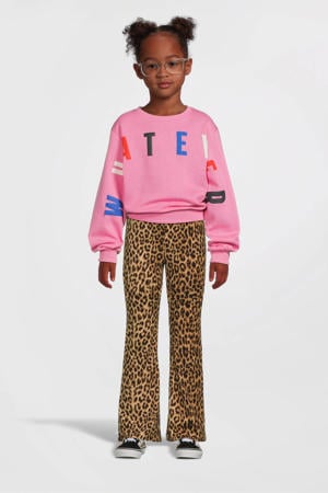 sweater NKFPLILJE met tekst roze