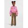 NAME IT KIDS sweater NKFPLILJE met tekst roze