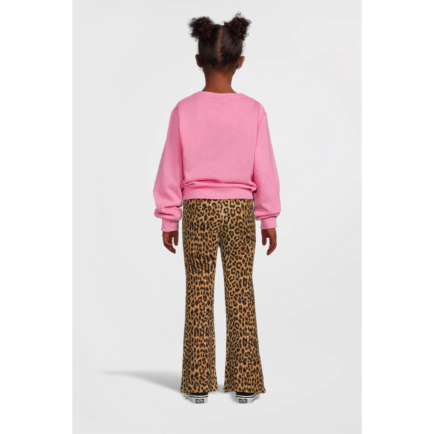 NAME IT KIDS sweater NKFPLILJE met tekst roze