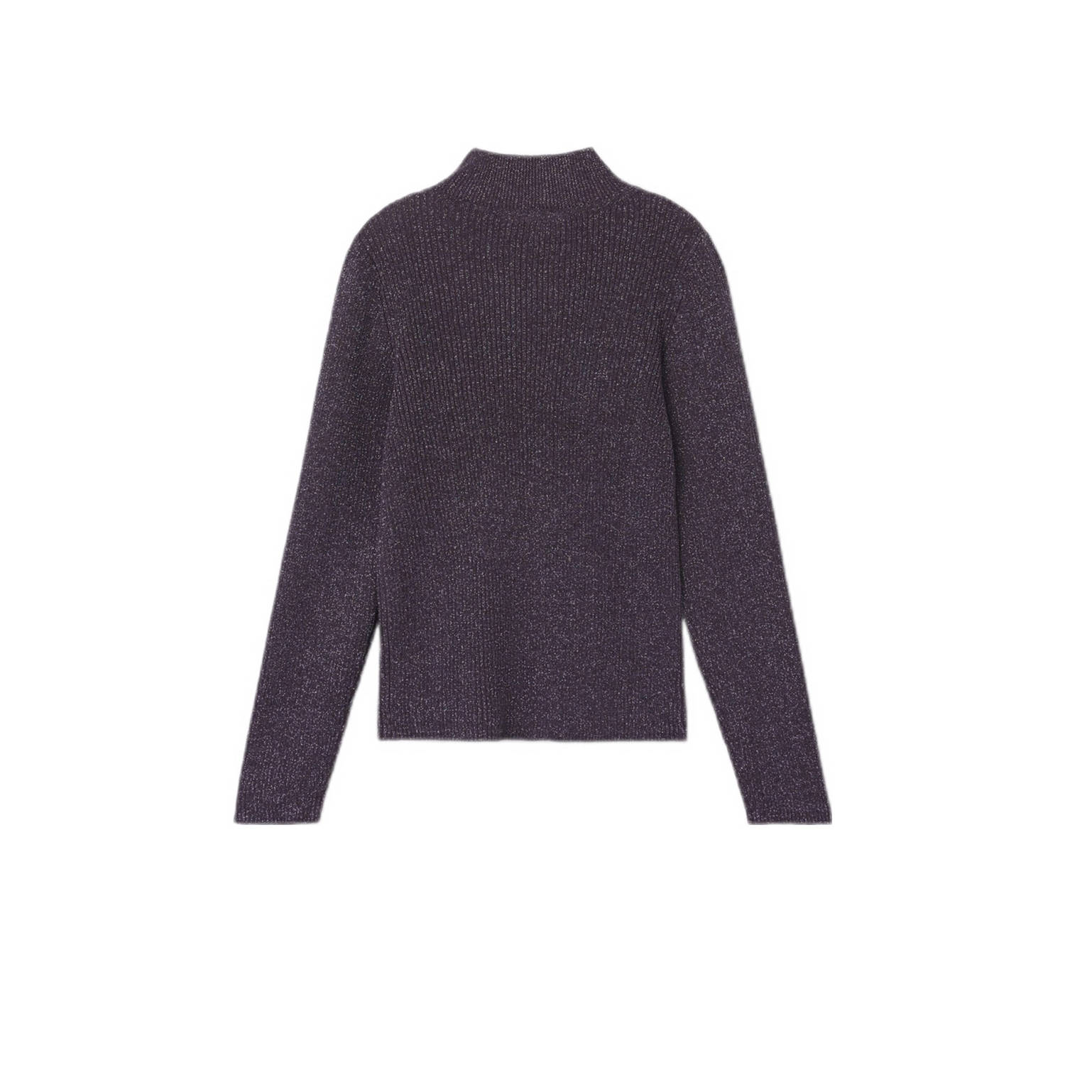 NAME IT KIDS top NKFPRIAGLITTER met glitters aubergine