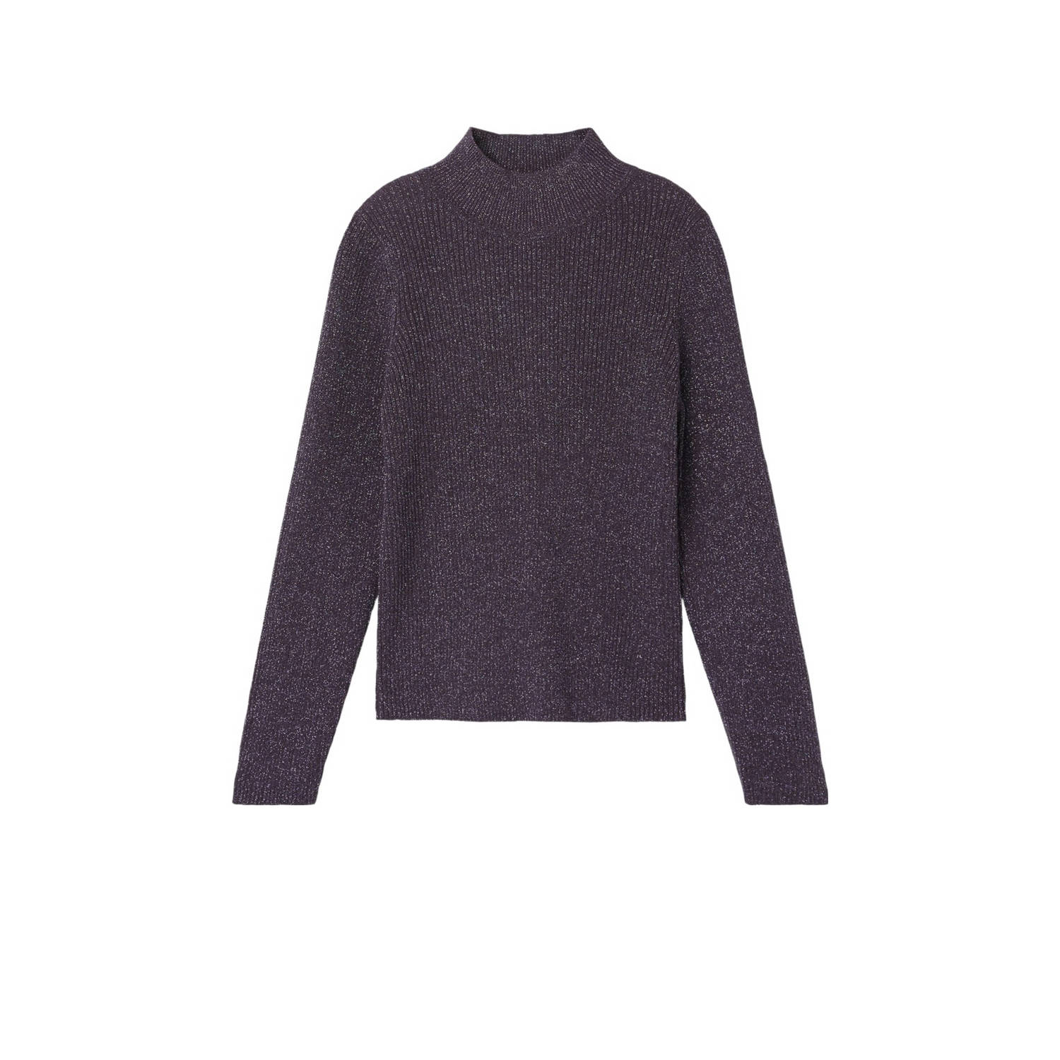 NAME IT KIDS top NKFPRIAGLITTER met glitters aubergine