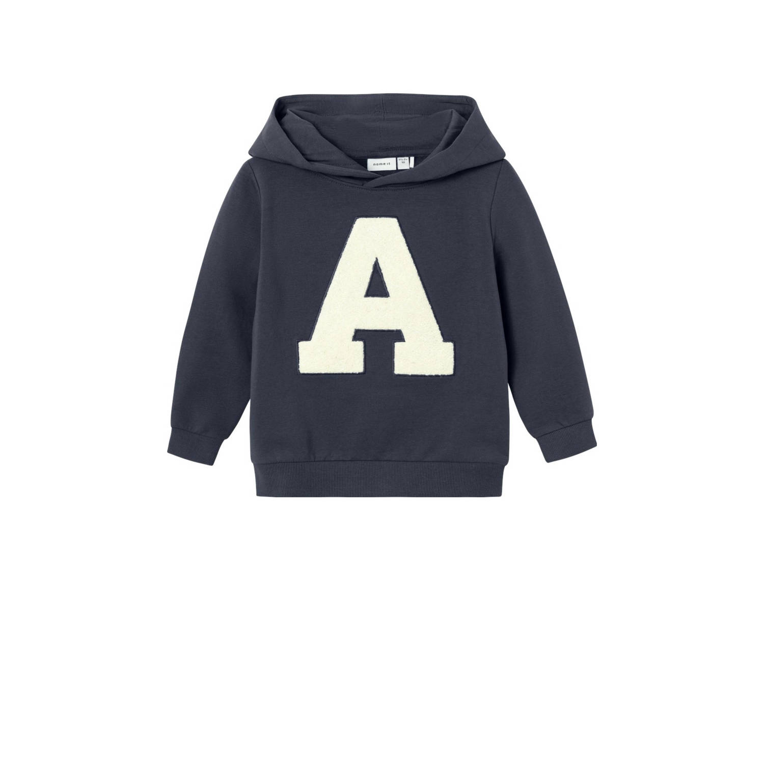 NAME IT MINI hoodie NMMPOALHAN met printopdruk donkerblauw
