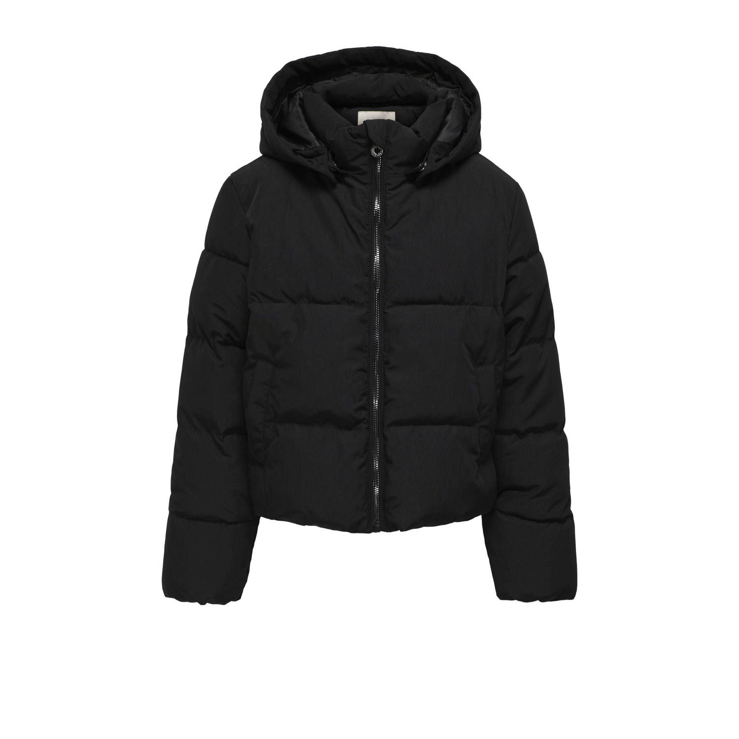 Only Regular fit gewatteerd jack met opstaande kraag en afneembare capuchon model 'DOLLY'