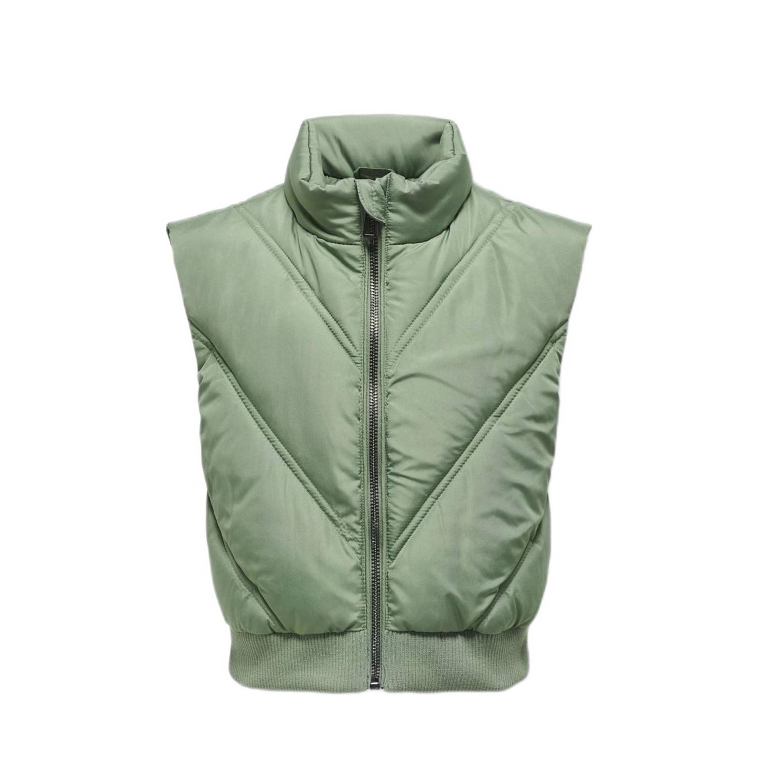 ONLY KIDS GIRL bodywarmer KOGTAMARA zachtgroen
