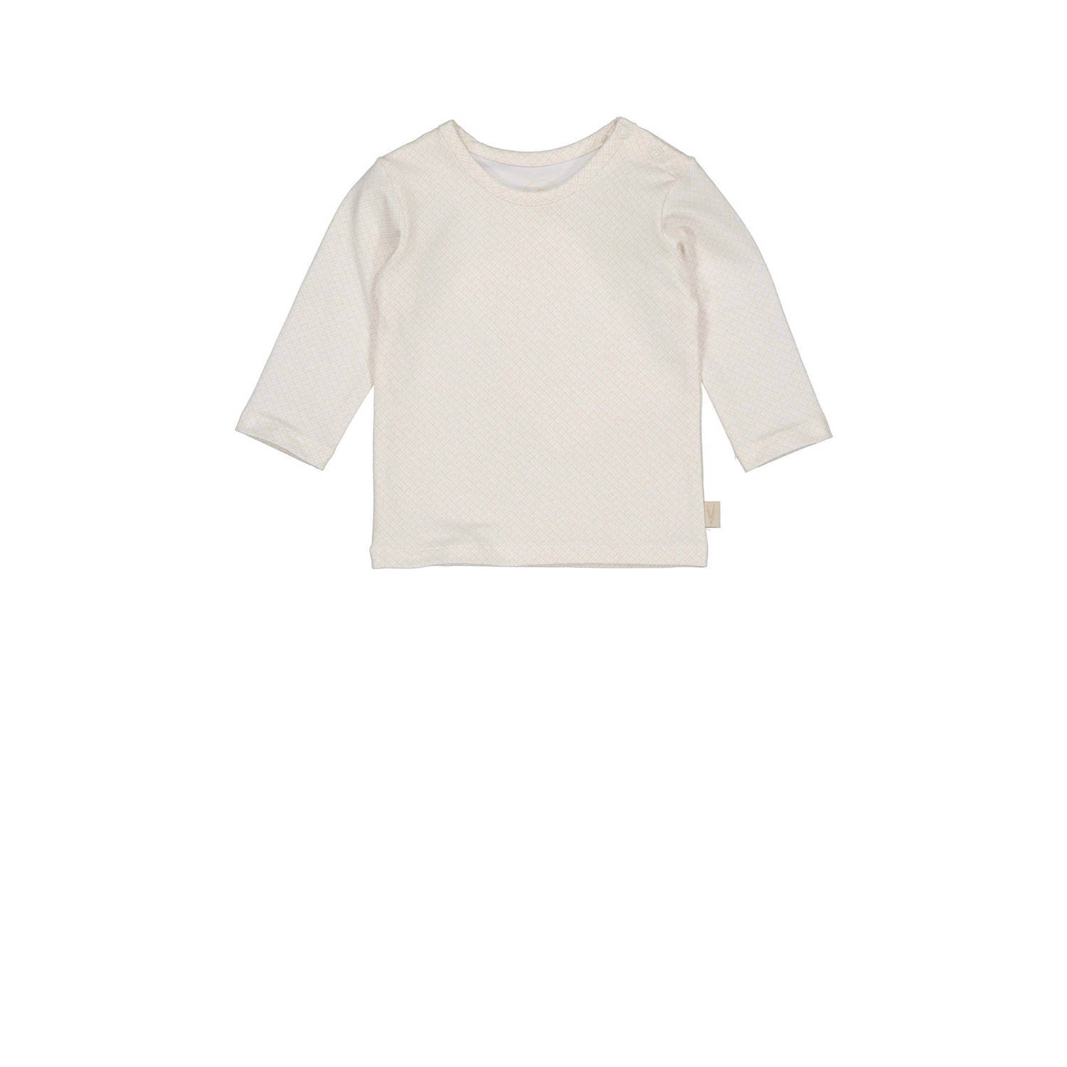 LEVV baby longsleeve LNELSONNOS met all over print Wit Jongens Stretchkatoen Ronde hals 50
