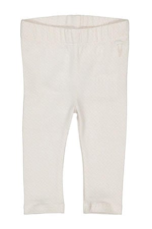 baby legging LNOUKNOS met all over print wit/beige